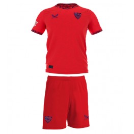Sevilla Uit tenue Kids 2024-25 Korte Mouw (+ Korte broeken)